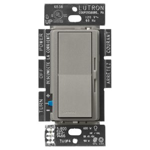 Lutron DVSCCL-153P-CS Diva LED+ Dimmer Switch, 150W LED, Single Pole / 3-Way, No Neutral Required, 120V, Cobblestone