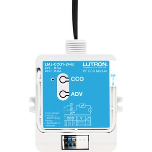 Lutron LMJ-CCO1-24-B RF Contact Closure Output Module, 1 Output, 1A at 24VAC or 0.5A at 24VDC Max, Normally Closed / Normally Open Dry Contacts