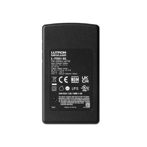 Lutron L-POEI-BL PoE Injector Kit for RadioRA 3 All-in-One Processor, PoE Injector (US Plug), 6' Down-Angle Ethernet Cable, and 3' Ethernet Cable
