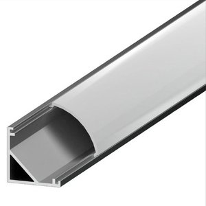 Lutron LU-45S-K LED Tape Light Angled Extrusion Bundle, Surface-Mount, 8FT, Aluminum Channel, Frosted Lens, Accessories Included