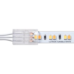 Lutron LU-CK1-TW Wire / Tape Connectors for Lumaris Tunable White LED Tape Light, 120V, Wireless Clear Connect Type X