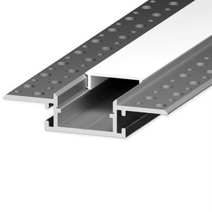 Lutron LU-MI1-K LED Tape Light Mud-In Extrusion Bundle, Recessed-Mount, 8FT, Aluminum Channel, Frosted Lens, Accessories Included