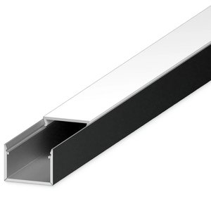 Lutron LU-SR2-K LED Tape Light Classic Rectangular Extrusion Bundle, Surface-Mount, 8FT, Aluminum Channel, Frosted Lens, Accessories Included