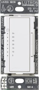 Lutron MA-T51MNH-WH Maestro Countdown Timer Switch for Fans and Lights, Neutral Required, 150W LED, 3A Fan, Single-Pole / Multi-Location, White