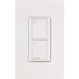 Lutron PD-5WS-DV-WH Caseta In-Wall Smart Switch PRO, No Neutral Required, 5A Lighting or 3A General Fan Load, 120 / 277V, Single Pole / 3-Way, PD-5WS-WH, White