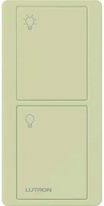 Lutron PJ2-2B-GIV-L01 2-Button Pico Smart Remote, with Light Icons, Ivory