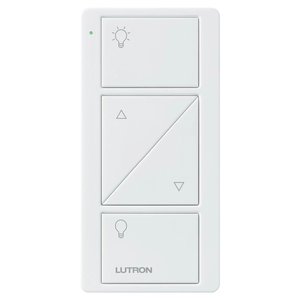 Lutron PJ2-2BRL-GWH-L01 2-Button with Raise / Lower, Pico Smart Remote, with Light Icons, White