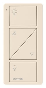 Lutron PJ2-2BRL-GLA-L01 2-Button with Raise / Lower, Pico Smart Remote, with Light Icons, Light Almond