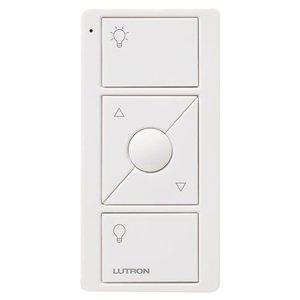 Lutron PJ2-3BRL-GWH-L01 Original 3-Button Pico Smart Remote with Raise / Lower and Preset, with Light Icons, White