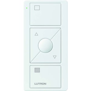 Lutron PJ2-3BRL-GWH-S01 Original 3-Button Pico Smart Remote with Raise / Lower and Preset, with Shade Icons, White
