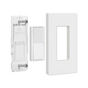 Lutron PJ2W-P2B-WH Pico Paddle Remote Wall-Mounting Kit, wireless on / off control for Lutron smart dimmers and switches, White