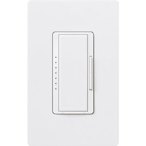 Lutron RRD-6ND-WH Maestro RF Dimmer, Works with RA2 Select / RA3 Systems, 150W LED / 600VA MLV, Single Pole / Multi-Location, Neutral Required, 120V, White
