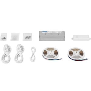 Lutron RRL-MTK-RT-IN Lumaris RGB + Tunable White Tape Light Starter Kit for RA3, 32.8' Tape, 96W Power Interface, Driver-RF Controller, 1800-4000K