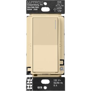 Lutron RRST-8ANS-IV Sunnata RF Neutral Switch for RA3 Systems, 8A, Single Pole / Multi-Location, Neutral Required, 120V, Ivory