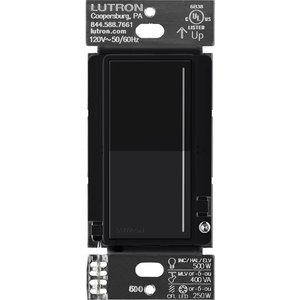 Lutron RRST-PRO-N-BL Sunnata RF PRO LED+ Touch Dimmer for RA3 Systems, Phase Selectable, LED / ELV / MLV, Neutral Required, 120V, Black