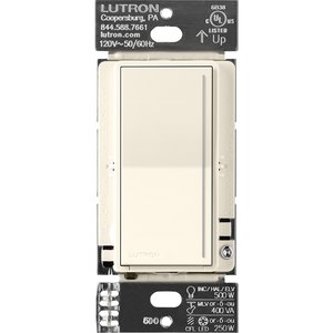Lutron RRST-RD-BI Sunnata RF Companion Touch Dimmer for RA3 Systems, Multi-Location Remote Dimmer, Not for Stand-Alone Use, 120V, Biscuit