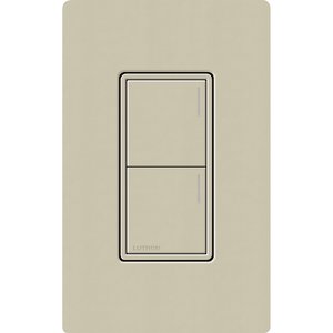 Lutron RRST-W2B-CY Sunnata RF 2-Button Wall Keypad for RA3 Systems, Neutral Required, 120-277V, Clay