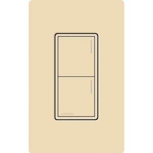 Lutron RRST-W2B-IV Sunnata RF 2-Button Wall Keypad for RA3 Systems, Neutral Required, 120-277V, Ivory
