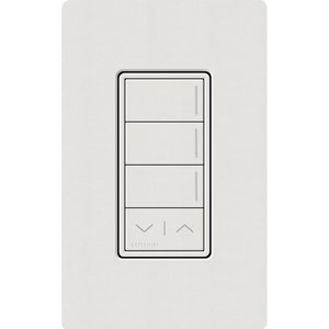 Lutron RRST-W3RL-LG Sunnata RF 3-Button Raise / Lower Wall Keypad for RA3 Systems, Neutral Required, 120-277V, Lunar Gray