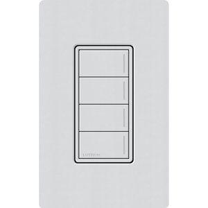 Lutron RRST-W4B-MI Sunnata RF 4-Button Wall Keypad for RA3 Systems, Neutral Required, 120-277V, Mist