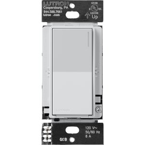 Lutron RRST-8ANS-MI Sunnata RF Neutral Switch for RA3 Systems, 8A, Single Pole / Multi-Location, Neutral Required, 120V, Mist