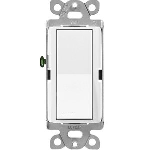 Lutron SC-1PS-SW Claro Single Pole, On / Off Rocker Switch, 15A, Satin Finish, Snow White