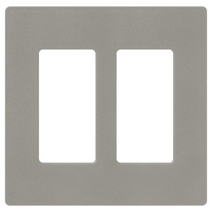 Lutron SC-2-CS Claro 2 Gang Wall Plate for Decorator-Style Dimmers, Switches, and Outlets, Satin Finish, Cobblestone