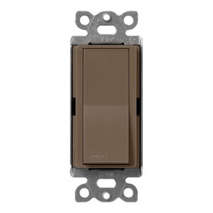 Lutron SC-3PS-EP Claro Single Pole / 3-Way, On / Off Rocker Switch, 15A, Satin Finish, Espresso