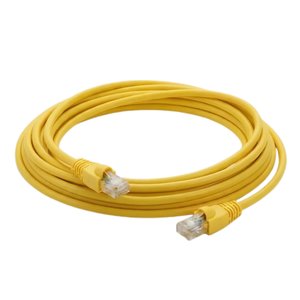 Lynn Electronics CAT6A-10-YEB Choice Series CAT6A Snagless Molded Boot Patch Cable, 10', Yellow