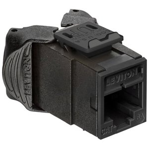Leviton 6AUJK-RE6 ATLAS-X1 CAT6A UTP QuickPort Jack, Black