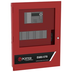 Potter EVAX-X70 EVAX Series Conventional Voice Panel, Single Channel Amplifier, 50W