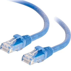 Quiktron 598-110-020 CAT5e Patch Cable, Plenum Rated, Booted, 20', Blue