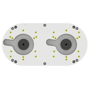 G.S.D DBASEX Dual Camera Junction Box, Weather Resistant, White