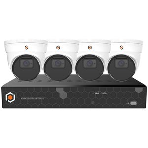 G.S.D KIT4OVIP5MP-AI Octavue 4 Channel, 4 Camera, 5MP Network Camera, Kit, White