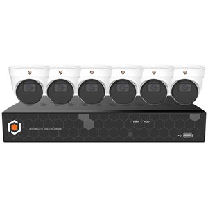 G.S.D KIT6OVIP5MP-AI-2T Octavue 8 Channel, 6 Camera, 5MP Network Camera, Kit, White, 2TB Storage