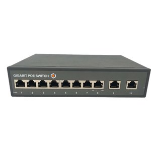 G.S.D SWC10POE-GIGA 8-Port, 2 Uplink Gigabit, PoE Switch, 196W