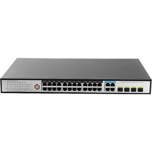 G.S.D SWC32POE-GIGA 24-Port, Gigabit PoE Switch, 4 RJ45 4 SFP, 500W