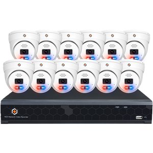 G.S.D XKIT12OVIP5MP-AI Octavue Pro Class X Series 16 Channel, 12 Camera, 5MP IP Camera, Kit, White