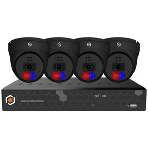 G.S.D XKIT4OVIP4MP-AI-E-B Octavue Eco Class X Series 4 Channel, 4 Camera, 4MP IP Camera, Kit, Black