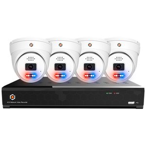 G.S.D XKIT4OVIP5MP-AI Octavue Pro Class X Series 4 Channel, 4 Camera, 5MP IP Camera, Kit, White