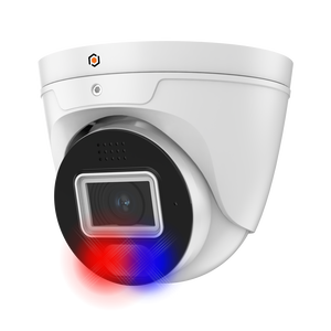 G.S.D XSEBIP4MP28-AI+ 4MP IP Turret Spectral Camera, 2.8mm Lens, IR Up to 25M, Warm Light Up to 20M, Deterrence Lights and Siren, AI+, IP67, White