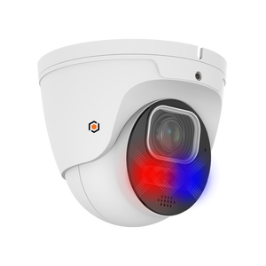 G.S.D XST3ZA2812IP4MP-AI+ 4MP IP Turret Spectral Camera, 2.8-12mm Motorized Lens, IR Up to 30M, Deterrence Lights and Siren, AI+, IP67, White