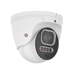 G.S.D XST3ZA2812IP8MP-AI+ 8MP IP Turret Spectral Camera, 2.8-12mm Motorized Lens, IR Up to 30M, Deterrence Lights and Siren, AI+, IP67, White