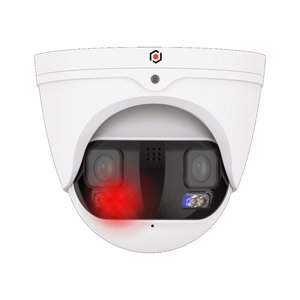 G.S.D XT3DUAL20IP8MP-AI 8MP IP Turret Pro Class X Series Camera, 2.8mm Lens, IR Up to 30M, Deterrence Lights and Siren, AI, IP67, White