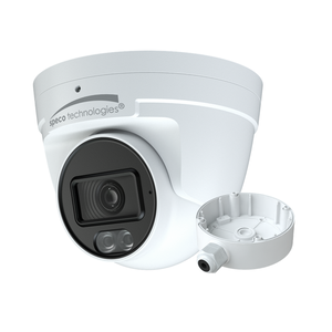 Speco O8VLT1 8MP 4K H.265 IP Turret Camera with IR and White Light, Line Crossing & Intrusion Detection