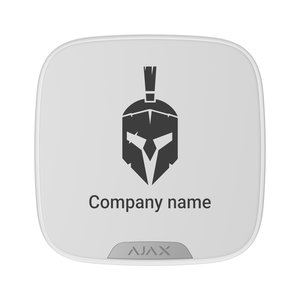AJAX 164130.63.WH Brandplate Customized Faceplate for Branding StreetSiren DoubleDeck, 10-Piece, White
