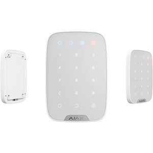 AJAX 33600.83.WH SmartBracket for KeyPad Plus Jeweller Touch Keypad Supporting Encrypted Contactless Cards and Key Fobs, White