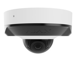 AJAX 126272.214.BL1 8MP Dome camera Mini HL AI-Powered Security IP camera with Microphone, 2.8mm Lens, Hybrid Illumination, TrueWDR, PoE/12V, Wired, Black