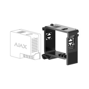 AJAX 62964.132.BL DIN Holder Bracket to Fix Relay or WallSwitch on a DIN Rail, Black