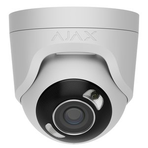 AJAX 126263.197.WH1 TurretCam HL 5MP Wired AI-Powered IP Camera, 85° Viewing Angle, 4mm Lens, White